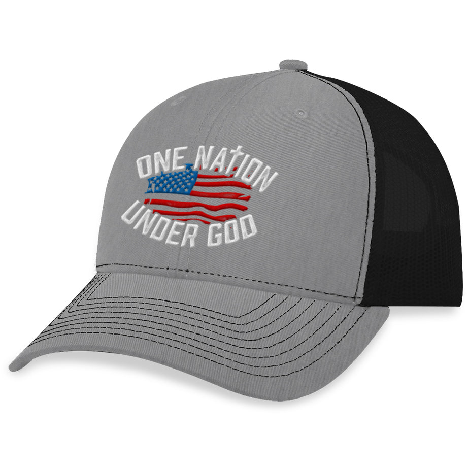 ONE NATION UNDER GOD TRUCKER HAT