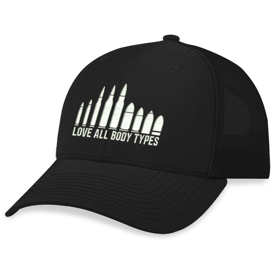 LOVE ALL BODY TYPES TRUCKER HAT