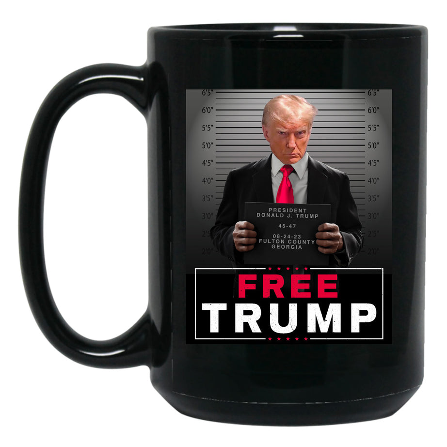 TRUMP MUGSHOT SIGN COFFEE MUG