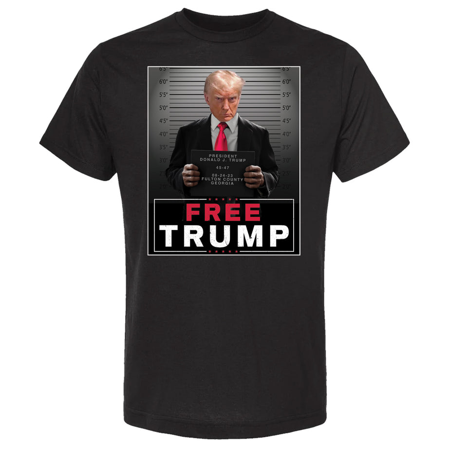 TRUMP MUGSHOT SIGN T-SHIRT