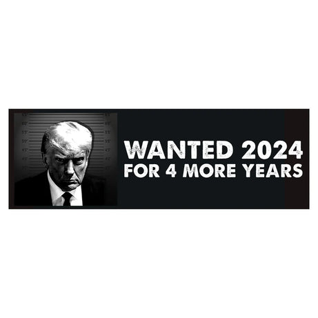 TRUMP WANTED 2024 BUMPER STICKER