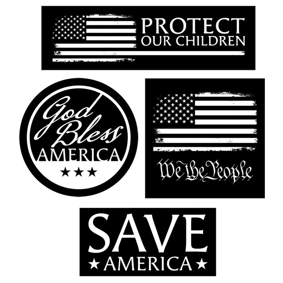 WE THE PEOPLE STICKER PACK BLACK & WHITE