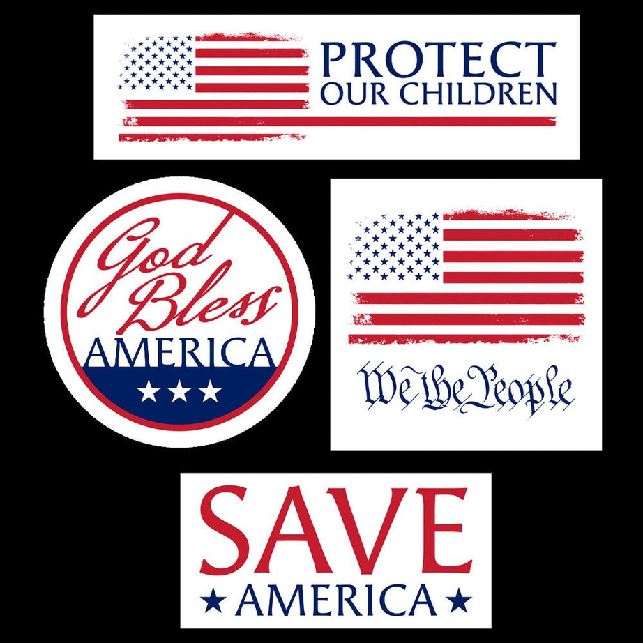 WE THE PEOPLE STICKER PACK RED, WHITE, & BLUE